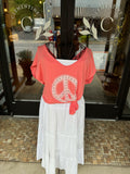 Short sleeve peace sign Tee