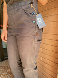 Dovetail Freshley Overalls In Grey Canvas